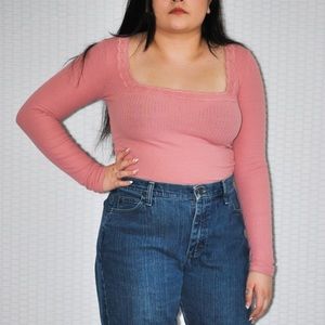 Forever 21 pink long sleeve top